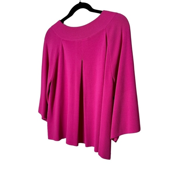 Cable & Gauge Sweater Shrug Cardigan Sweater 3/4 Flare Sleeve Pink Size Small - Picture 8 of 11